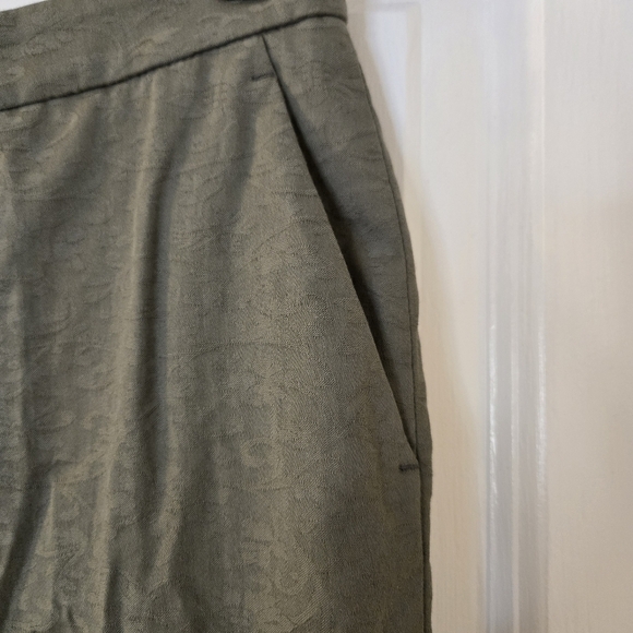 Cappellini Mid Rise Green Floral Print Dress pants Size 8 NEW - Picture 4 of 16